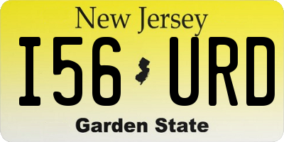 NJ license plate I56URD