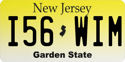 NJ license plate I56WIM