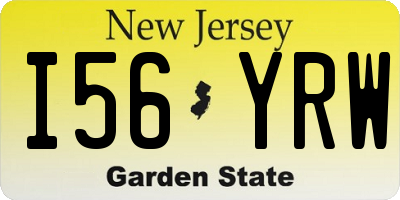 NJ license plate I56YRW