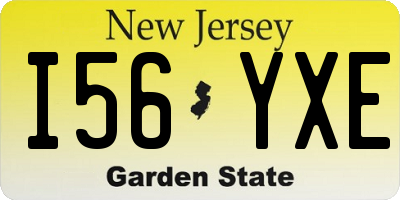 NJ license plate I56YXE