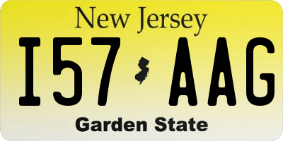 NJ license plate I57AAG