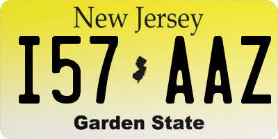 NJ license plate I57AAZ