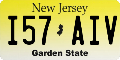 NJ license plate I57AIV