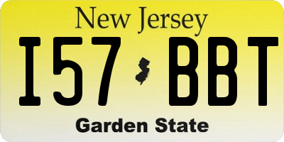 NJ license plate I57BBT