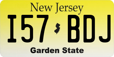 NJ license plate I57BDJ