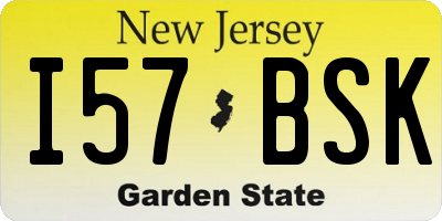 NJ license plate I57BSK