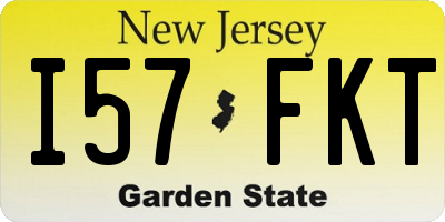 NJ license plate I57FKT