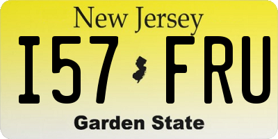 NJ license plate I57FRU