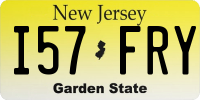 NJ license plate I57FRY