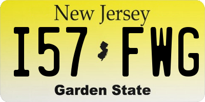 NJ license plate I57FWG