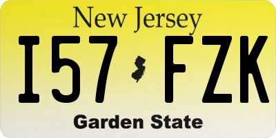 NJ license plate I57FZK
