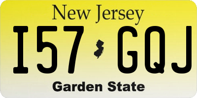 NJ license plate I57GQJ