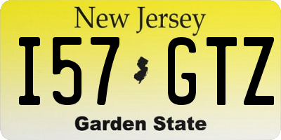 NJ license plate I57GTZ