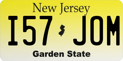 NJ license plate I57JOM