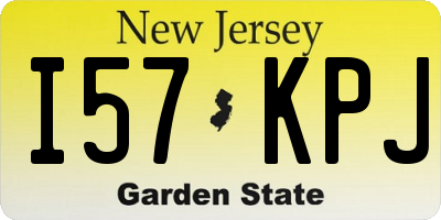 NJ license plate I57KPJ