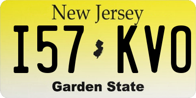 NJ license plate I57KVO