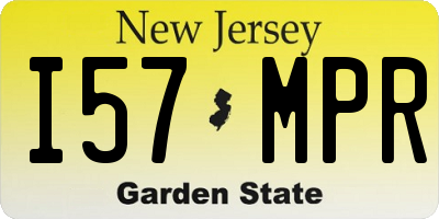 NJ license plate I57MPR