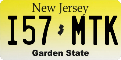 NJ license plate I57MTK