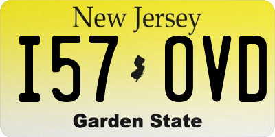 NJ license plate I57OVD