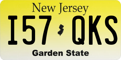 NJ license plate I57QKS