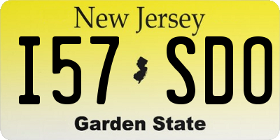NJ license plate I57SDO