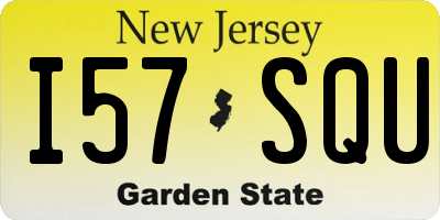 NJ license plate I57SQU