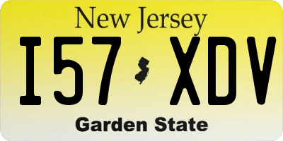 NJ license plate I57XDV