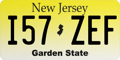 NJ license plate I57ZEF