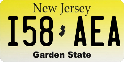 NJ license plate I58AEA