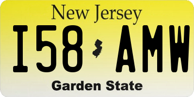 NJ license plate I58AMW