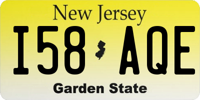 NJ license plate I58AQE