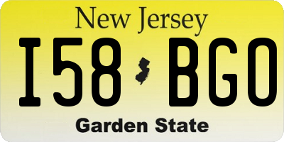 NJ license plate I58BGO