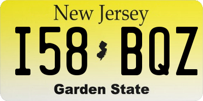 NJ license plate I58BQZ