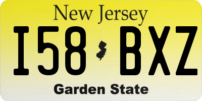 NJ license plate I58BXZ