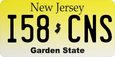 NJ license plate I58CNS