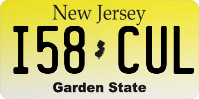 NJ license plate I58CUL