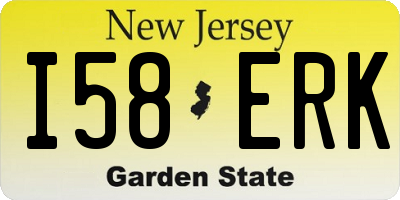 NJ license plate I58ERK