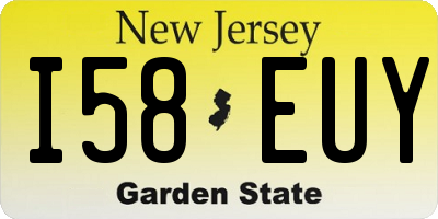 NJ license plate I58EUY