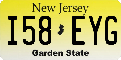 NJ license plate I58EYG