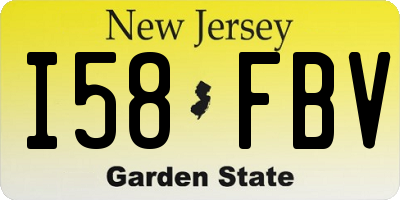 NJ license plate I58FBV