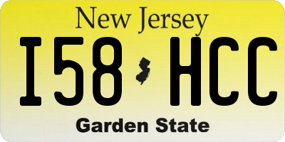 NJ license plate I58HCC