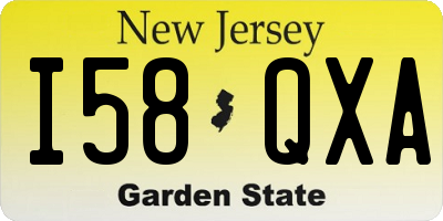 NJ license plate I58QXA