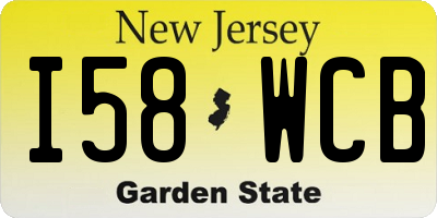 NJ license plate I58WCB