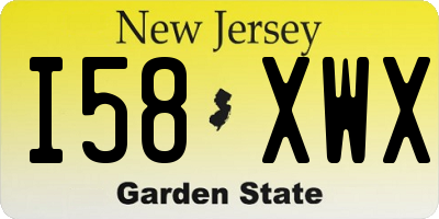 NJ license plate I58XWX