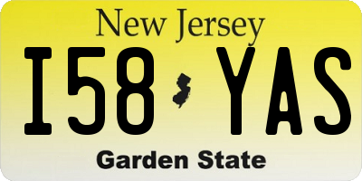 NJ license plate I58YAS