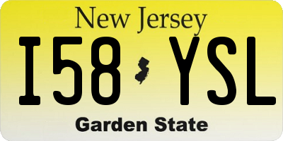 NJ license plate I58YSL
