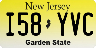 NJ license plate I58YVC