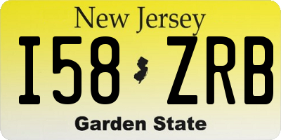 NJ license plate I58ZRB