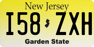 NJ license plate I58ZXH