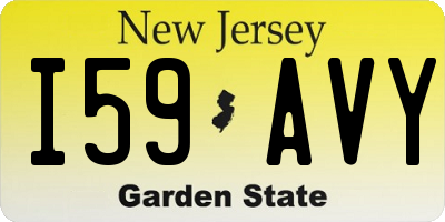 NJ license plate I59AVY